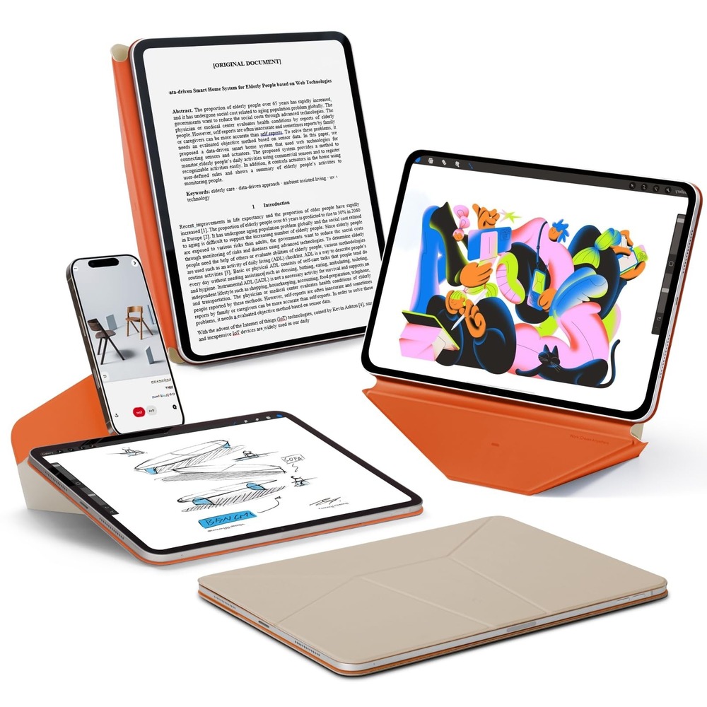 MOFT Dynamic Folio Case iPad Pro 11 M4 M5 Magnetic Stand 20+ Angles Terracotta